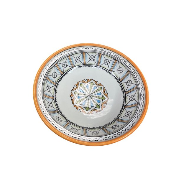 Moroccan Fes Glazed Handpainted Tagine Artisan Pottery 8"x9.5" SKU 9340-R1S2 - Picture 6 of 9